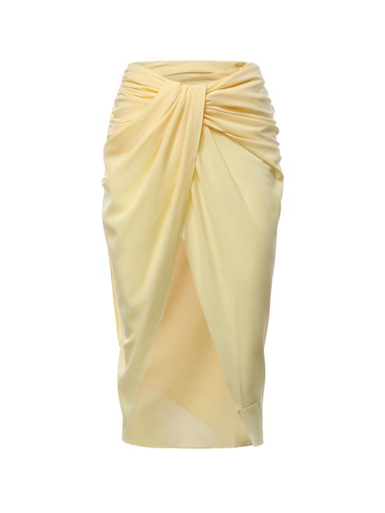 26SS 자크뮈스 롱 스커트 SKW00084BW00565 210 LIGHT YELLOW