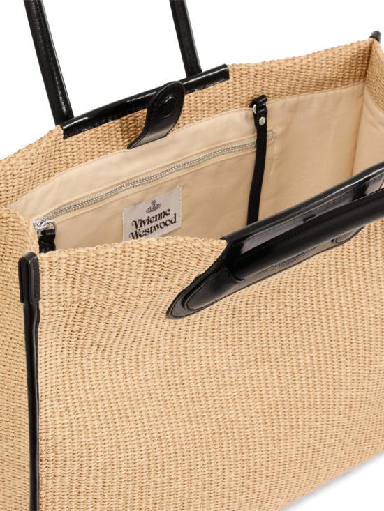 26SS 비비안웨스트우드 엠보싱 오르브 로고 토트백 4D01000LUW01D0B402 Neutrals - VIVIENNE WESTWOOD