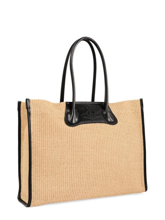 26SS 비비안웨스트우드 엠보싱 오르브 로고 토트백 4D01000LUW01D0B402 Neutrals - VIVIENNE WESTWOOD
