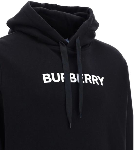 26FW 버버리 로고 프린트 후드 티셔츠 8055318ANSDELLBLACK - BURBERRY