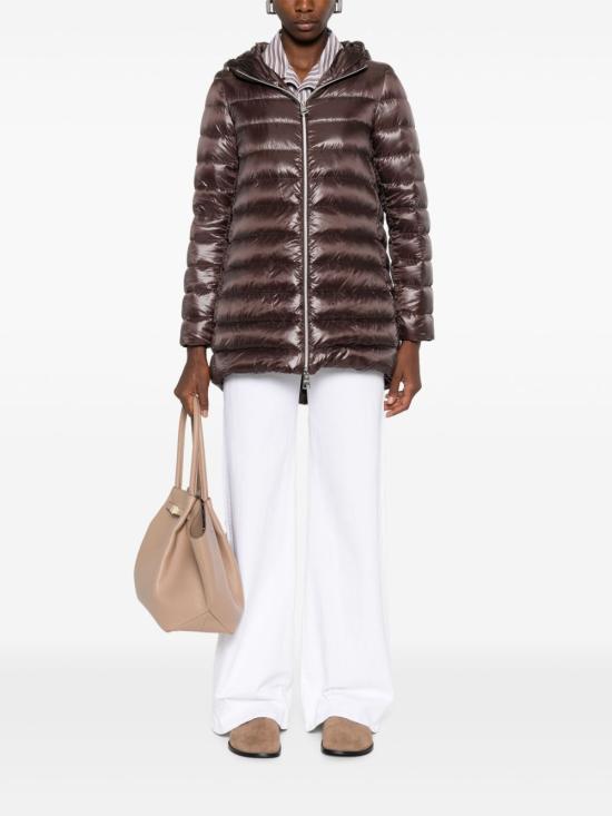 26FW 에르노 A 쉐입 나일론 울트라라이트 리조트 다운 자켓 PI00133DR 12017Z8810 BROWN - HERNO