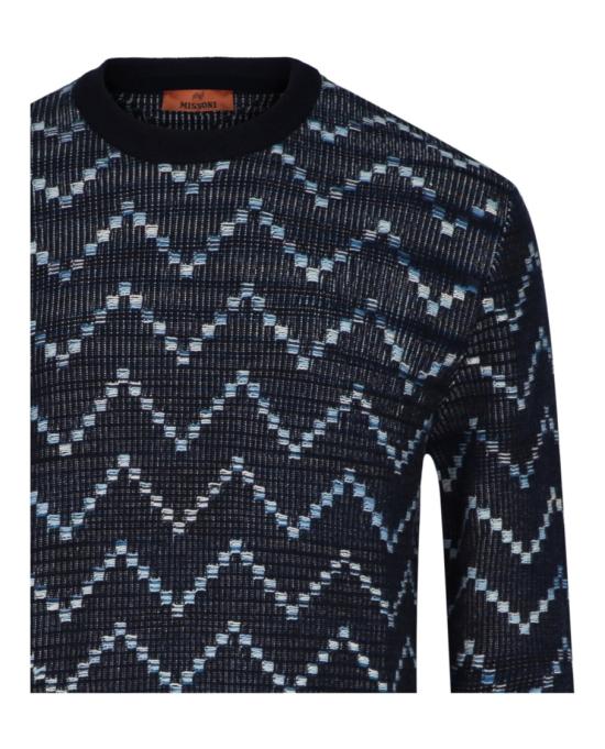  엠 미쏘니 스웨터 S24UN0C BK01DD S72NK 40268 L Blue - M MISSONI