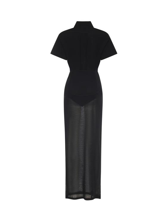 26SS 알라이아 롱 원피스 AA9R3053K175C 995 BLACK - ALAIA
