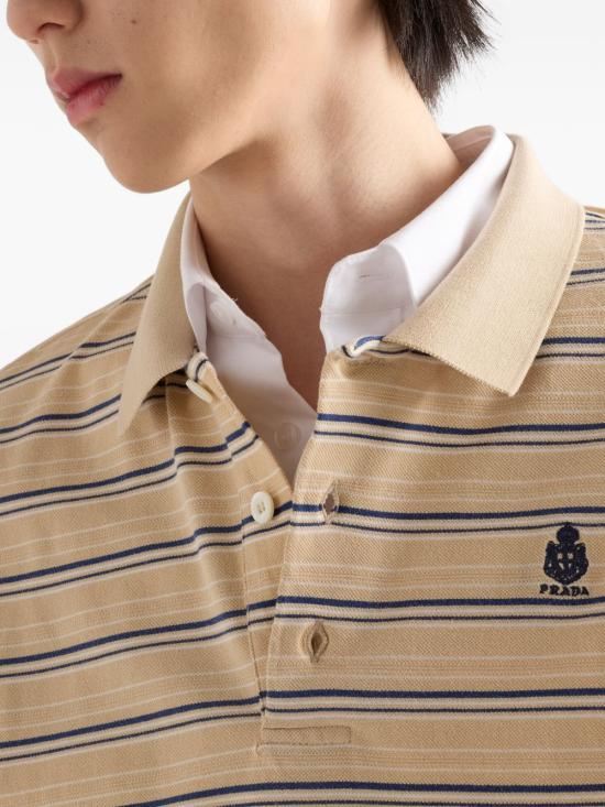 26FW 프라다 폴로 티셔츠 UJL40DSOOO19SJ F05HE Deserto royal - PRADA