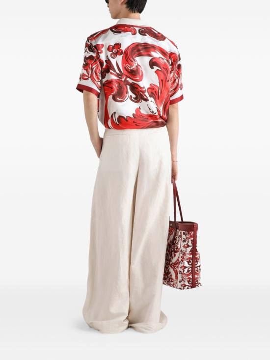 26FW 돌체앤가바나 반팔 셔츠 G5JH9THI133 ID5DQ Maiolica 1l rubino - DOLCE & GABBANA