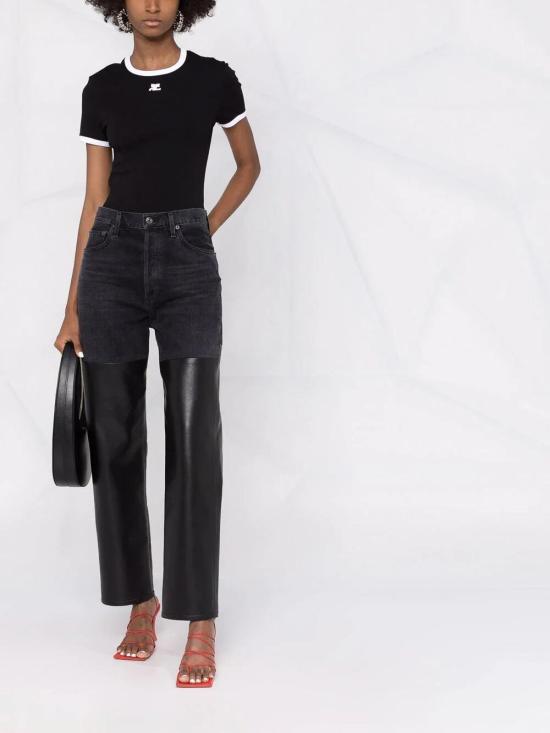 26FW 쿠레쥬 반팔 티셔츠 PERJTS017JS00709901 BLACK - COURREGES