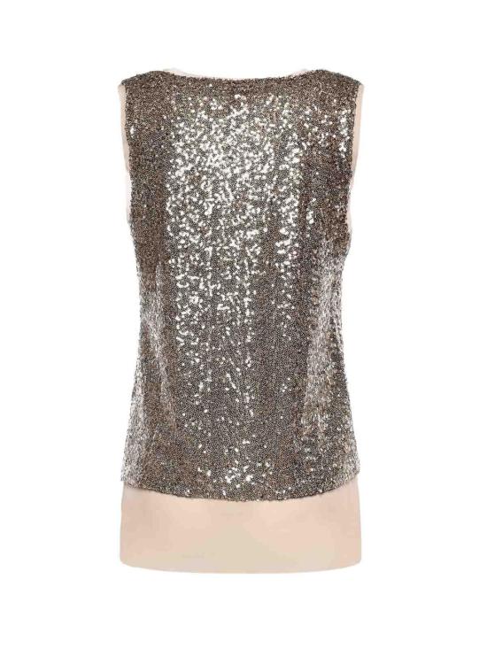 26SS 핑코 민소매 티셔츠 107743A3ODH55 Metallic - PINKO