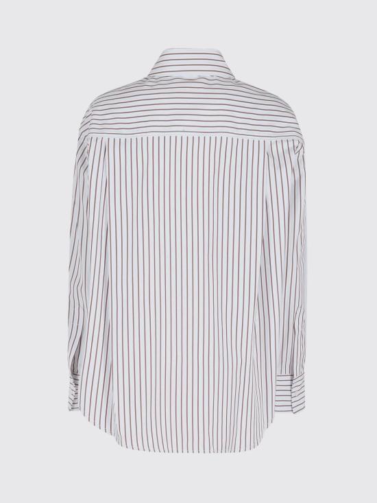26SS 루루 드 세종 셔츠 MAUD WHITE DARK RED Burgundy - LOULOU DE SAISON