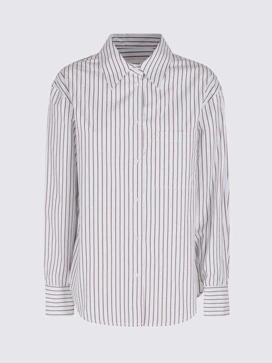 26SS 루루 드 세종 셔츠 MAUD WHITE DARK RED Burgundy - LOULOU DE SAISON