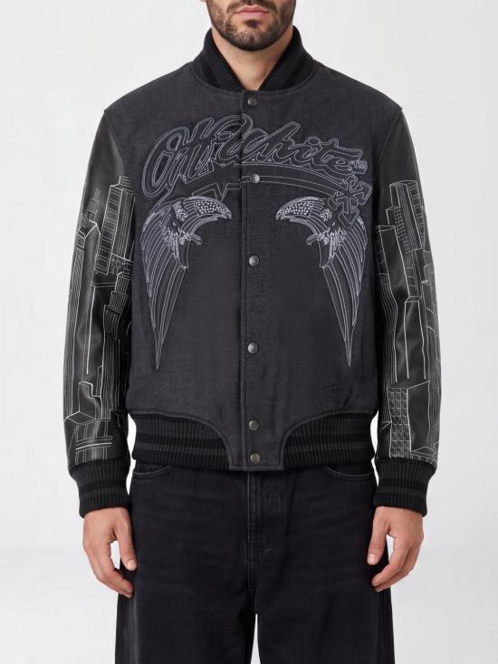 26SS 오프화이트 자켓 OMJA122Z26LEA0 0200 Black