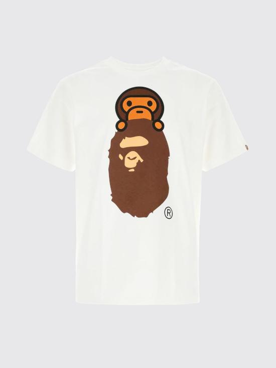 26SS 베이프 마일로 온 에이프 헤드 티셔츠 002TEM301002M White - BAPE