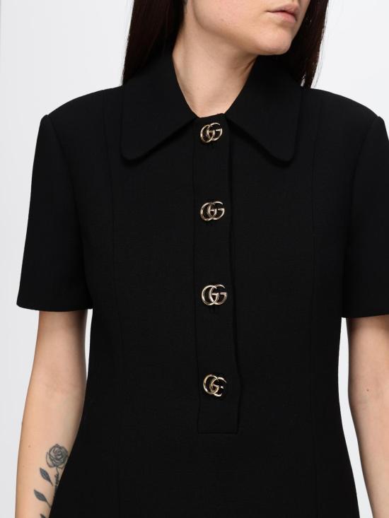 26SS 구찌 미디 원피스 864361ZACKN 1000 Black - GUCCI