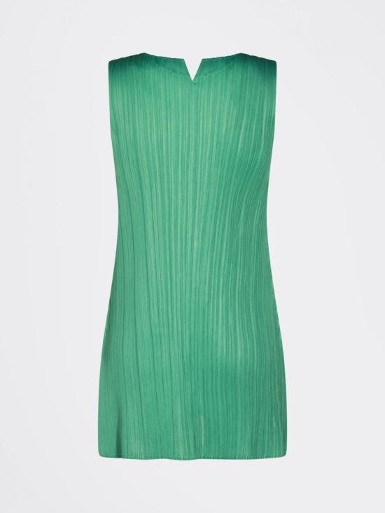 26SS 플리츠플리즈 민소매 티셔츠 PP66JT132 63 Green - PLEATS PLEASE