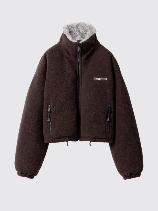 26FW 미우미우 플리스 다운 자켓 ML114718FC F0192 Brown