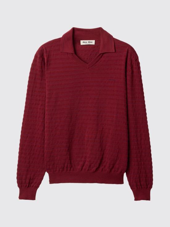 26FW 미우미우 폴로 티셔츠 MML05R184Q F0399 Red