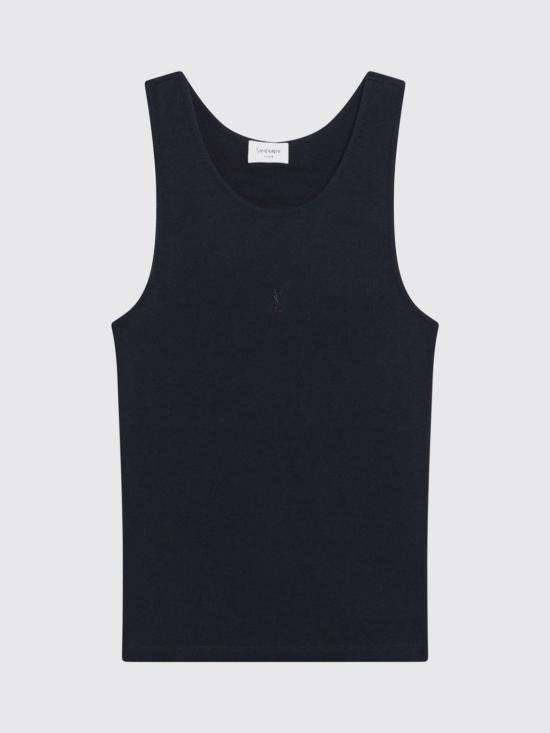 26SS 생로랑 반팔 티셔츠 842992Y37EC 4035 Blue - SAINT LAURENT