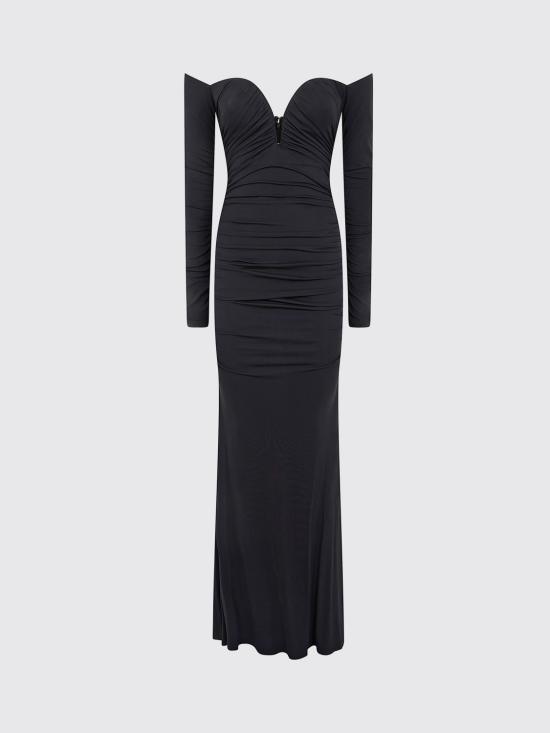 26SS 엘리자베타프랜치 롱 원피스 ABR1061E3 110 Black - ELISABETTA FRANCHI
