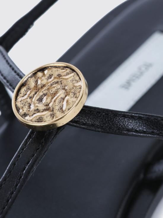 26FW 토템 샌들 263WAS0336LE0210 001 Black - TOTEME