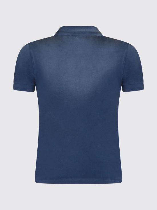 26SS 아크네 스튜디오 스프레이드 폴로 티셔츠 AL0537 885 Navy - ACNE STUDIOS