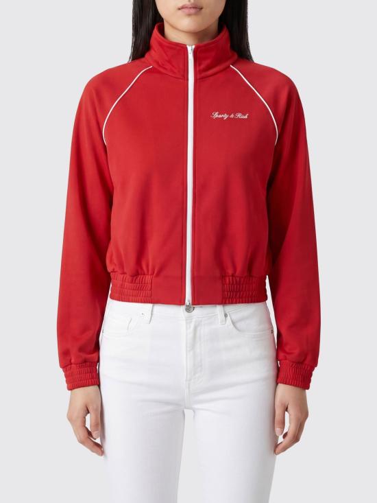 26SS 스포티앤리치 스웨터 JA066710326RE33 098 RUBY WHITE 3953 Red