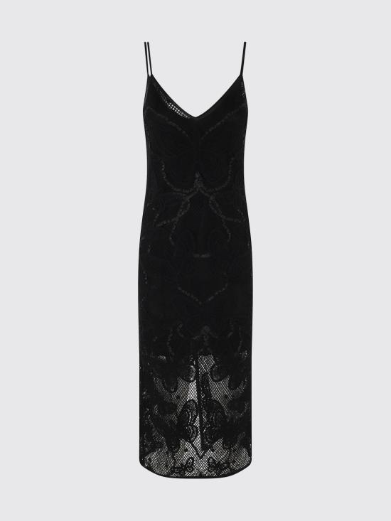 26SS 블루마린 롱 원피스 4A423A N0990 Black - BLUMARINE