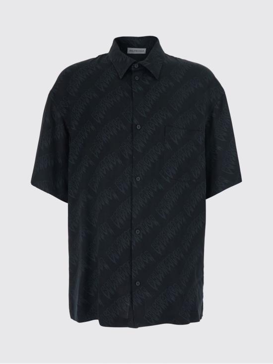 26SS 발렌시아가 셔츠 871407TUL02 1069 Black