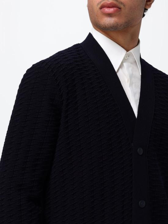 26SS 조르지오 아르마니 가디건 GM003126AF24701 UB102 Blue - GIORGIO ARMANI
