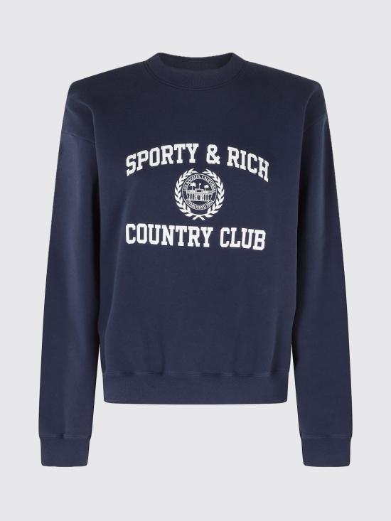 26SS 스포티앤리치 스웨터 ST09876218BL106 098 DARK NAVY WHITE 3902 Blue - SPORTY & RICH
