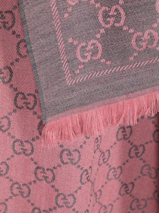 26FW 구찌 GG 자카드 니트 스카프 1334833G2001272 Pink - GUCCI