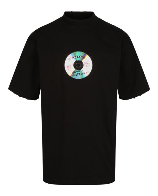  발렌시아가 투 마이 러브 미디움 핏 티셔츠 764235 TQVE4 1055 00974 L Black