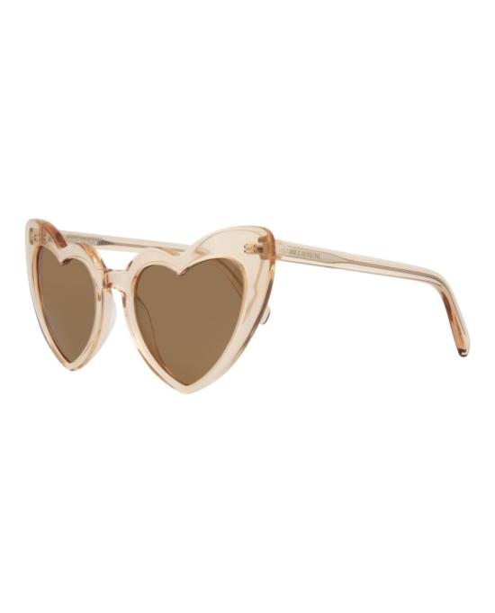  생로랑 루루 하트 모양 아세테이트 선글라스 SL181LOULO 30001643 020 Neutrals - SAINT LAURENT