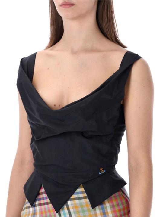 26SS 비비안웨스트우드 탑 1505000MW009QN401 Black - VIVIENNE WESTWOOD