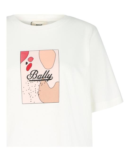  발리 반팔 티셔츠 WOU00B 7S319 U001 10002 L White - BALLY