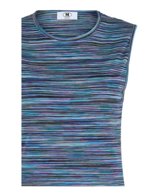  엠 미쏘니 민소매 티셔츠 S24UK00 BJ00NC FM13J 92106 L Blue - M MISSONI