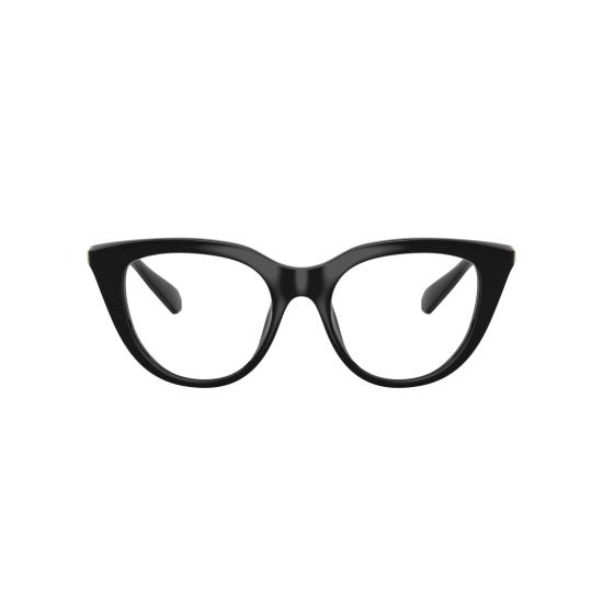 26SS 스와로브스키 안경 광택 있는 블랙 컬러의 볼드한 캣아이 안경 - SWAROVSKI