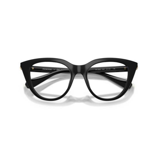 26SS 스와로브스키 안경 광택 있는 블랙 컬러의 볼드한 캣아이 안경 - SWAROVSKI