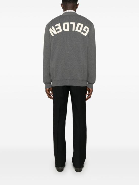 26FW 골든구스 코튼 니트 V넥 버튼 가디건 GMP00946 P000662 60304 Grey - GOLDEN GOOSE