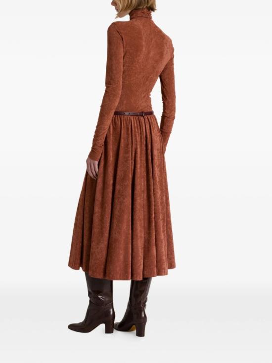 26FW 알베르타 페레티 롱 스커트 U A0104 6645 Brown - ALBERTA FERRETTI