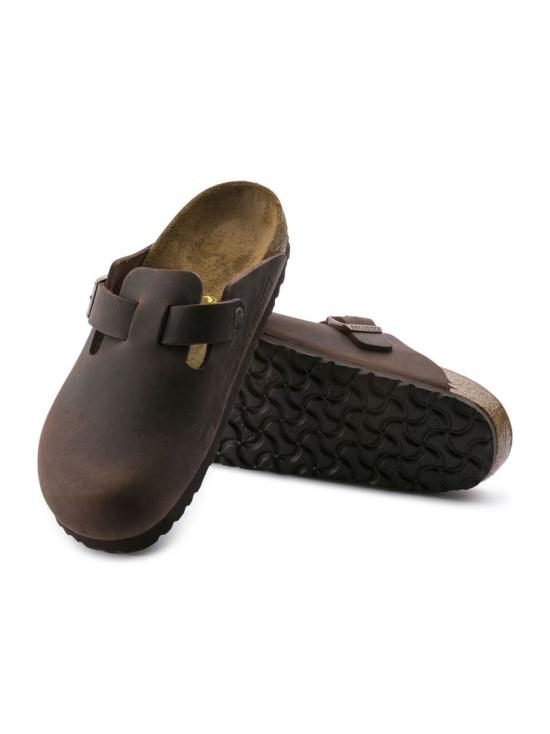 26SS 버켄스탁 보스턴 오일드 레더 클로그 860133 Black - BIRKENSTOCK