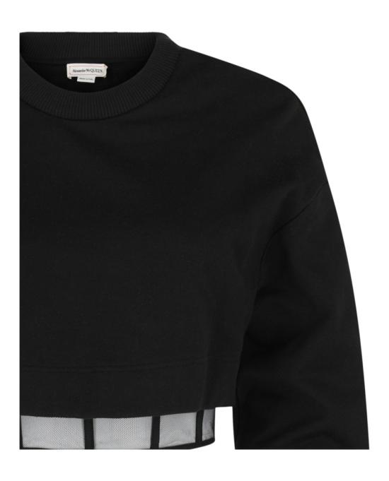  알렉산더 맥퀸 긴팔 티셔츠 702319 QLABG 1000 00002 42 Black - ALEXANDER MCQUEEN