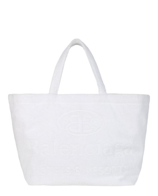  발렌시아가 타월 패브릭 점보 라지 토트백 743152 2AAFP 9104 10004 NS White