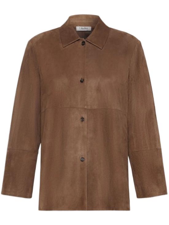 26FW 막스마라 GOCCE 고체 스웨이드 레더 자켓 GOCCE 고체 스웨이드 레더 자켓 2629446011600 Brown