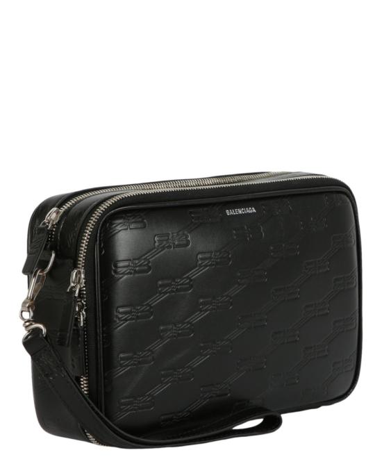  발렌시아가 시그니처 더블 집 카프스킨 파우치 644432 210JS 1000 00002 NS Black - BALENCIAGA
