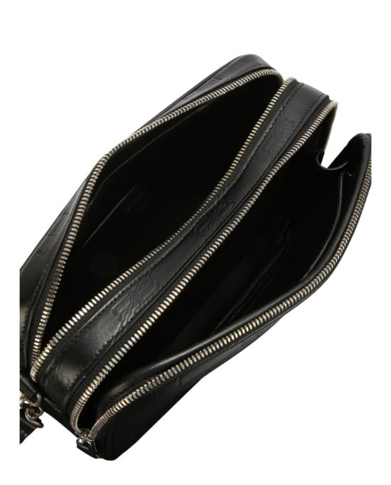  발렌시아가 시그니처 더블 집 카프스킨 파우치 644432 210JS 1000 00002 NS Black - BALENCIAGA