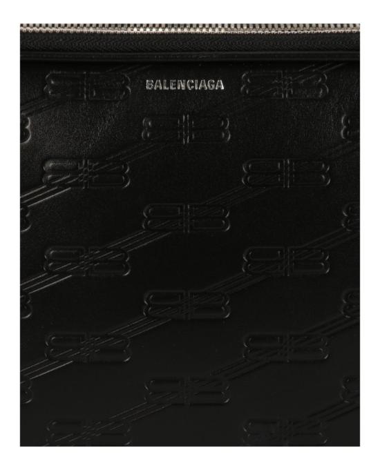  발렌시아가 시그니처 더블 집 카프스킨 파우치 644432 210JS 1000 00002 NS Black - BALENCIAGA