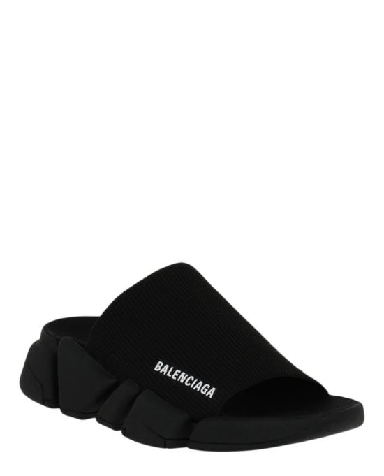  발렌시아가 스피드 2.0 리사이클 니트 슬라이드 샌들 711452 W2DB1 1000 00002 37 Black - BALENCIAGA