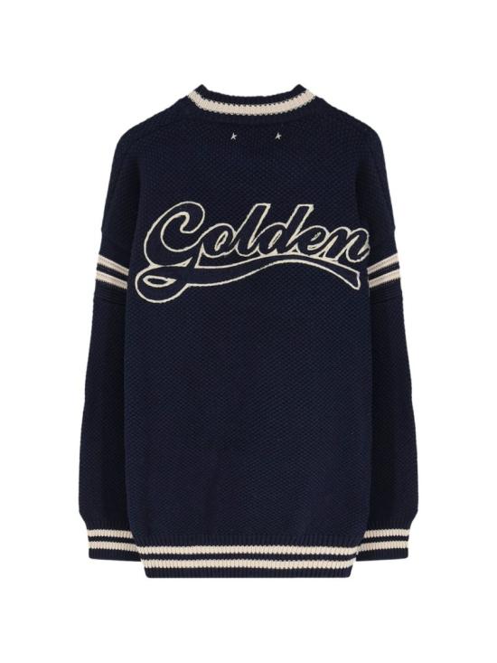 26FW 골든구스 스웨터 GMP02863 P002672 50486 Blue - GOLDEN GOOSE