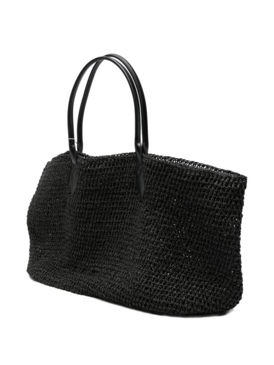26SS 비비안웨스트우드 로고 메탈 가죽 토트백 4D01000NU W01GT N401 Black - VIVIENNE WESTWOOD