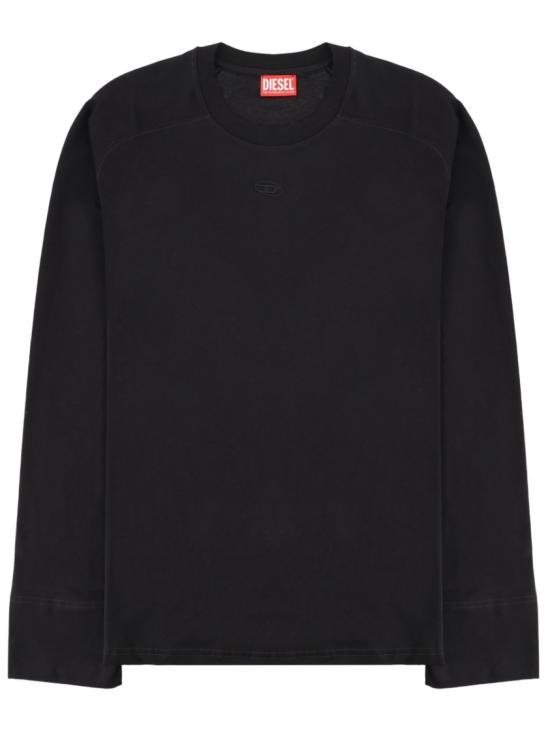 26SS 디젤 T-KAUKO 바이커 넥 스트랩 티셔츠 A22982 0DECG9XX Black