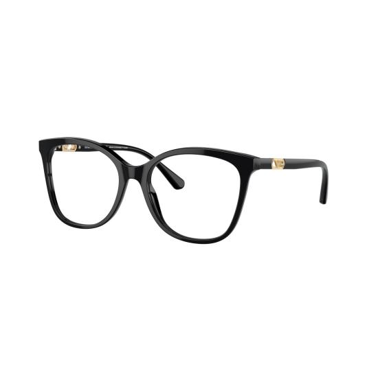 26SS 엠포리오 아르마니 선글라스 광택 있는 검정색 아세테이트 소재의 사각 안경테 - EMPORIO ARMANI